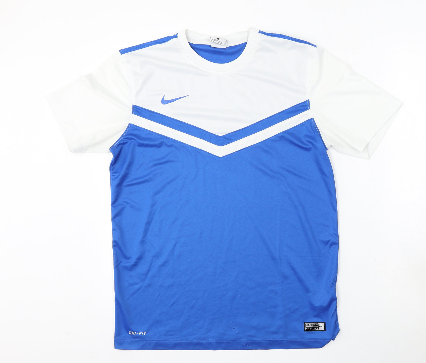 Nike Mens White  Polyester  T-Shirt Size M Round Neck