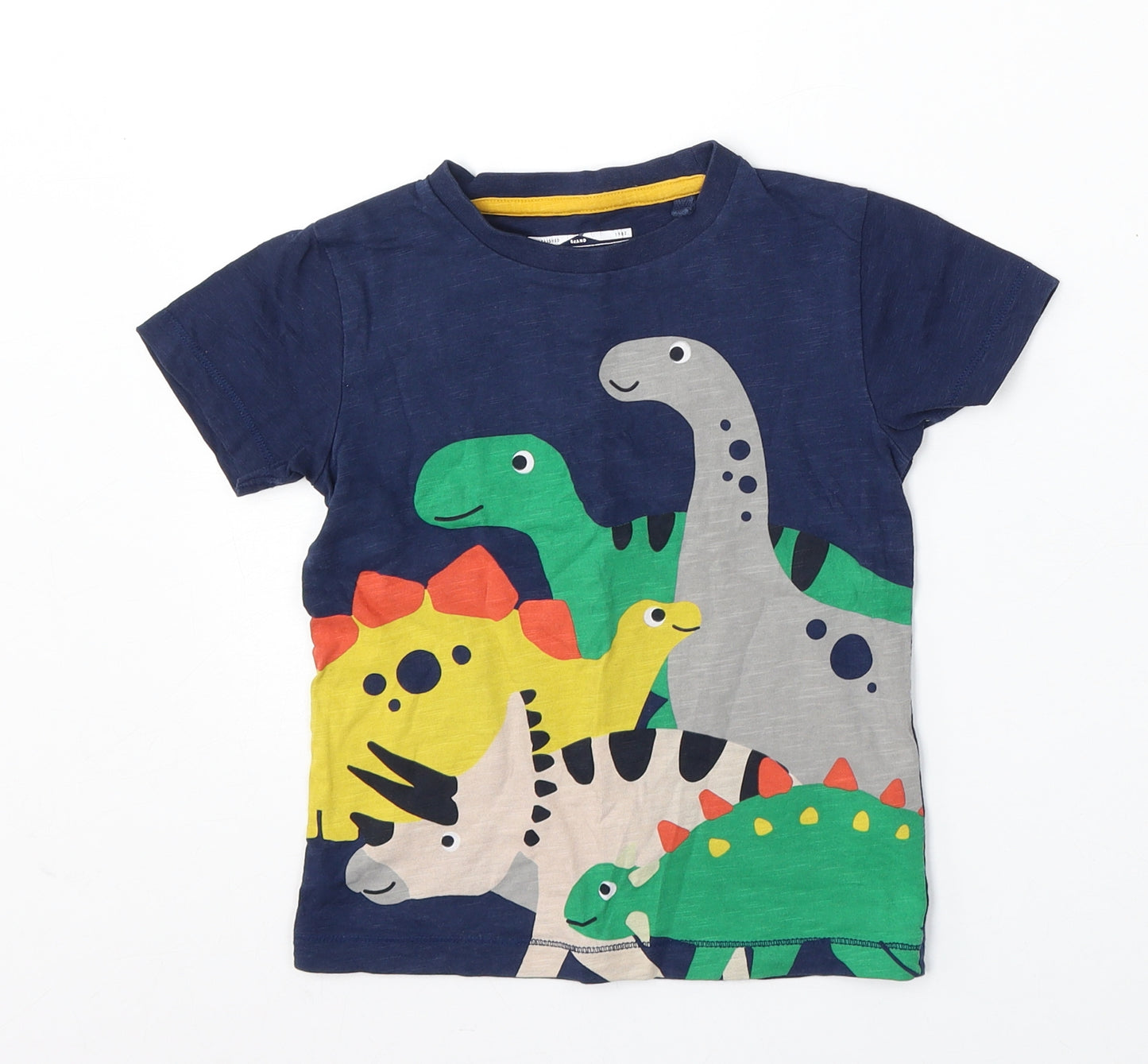 NEXT Boys Blue  Cotton Basic T-Shirt Size 2-3 Years Round Neck