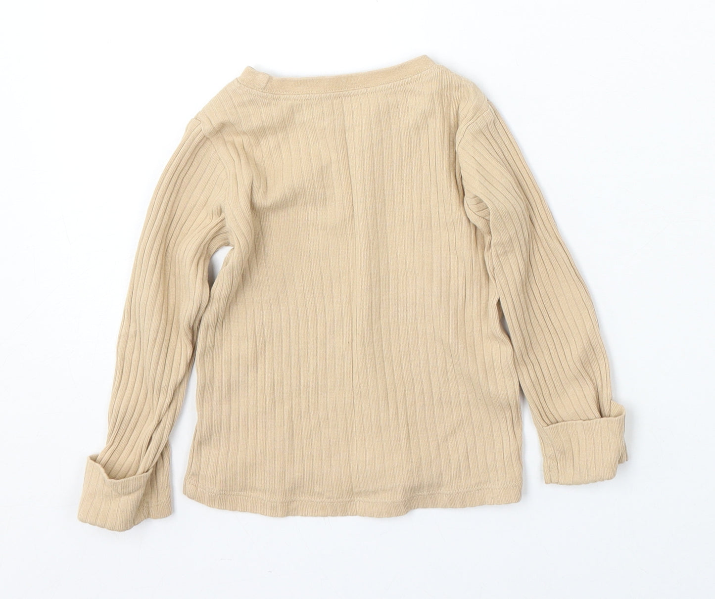 George Boys Beige  Cotton Pullover Jumper Size 6-9 Months