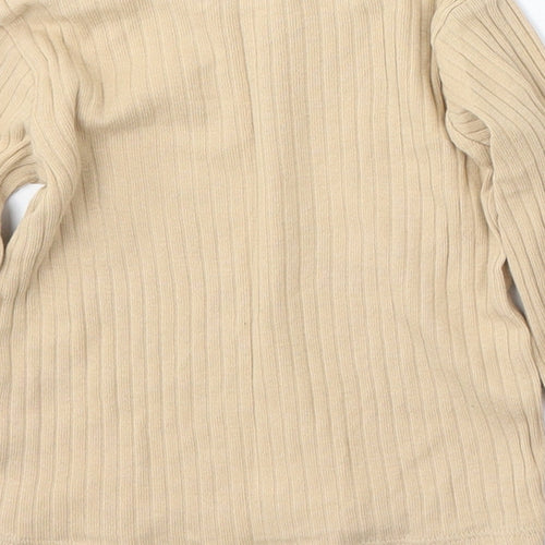 George Boys Beige  Cotton Pullover Jumper Size 6-9 Months