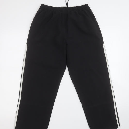 adidas Mens Black  Polyester Jogger Trousers Size 34 L23 in Regular