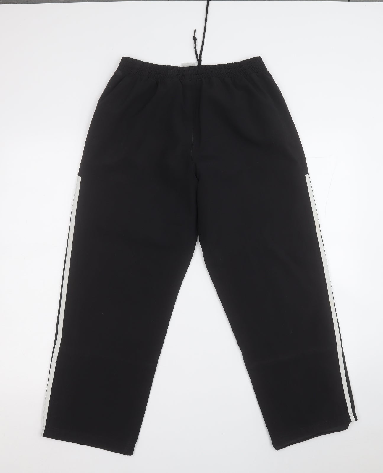 adidas Mens Black  Polyester Jogger Trousers Size 34 L23 in Regular