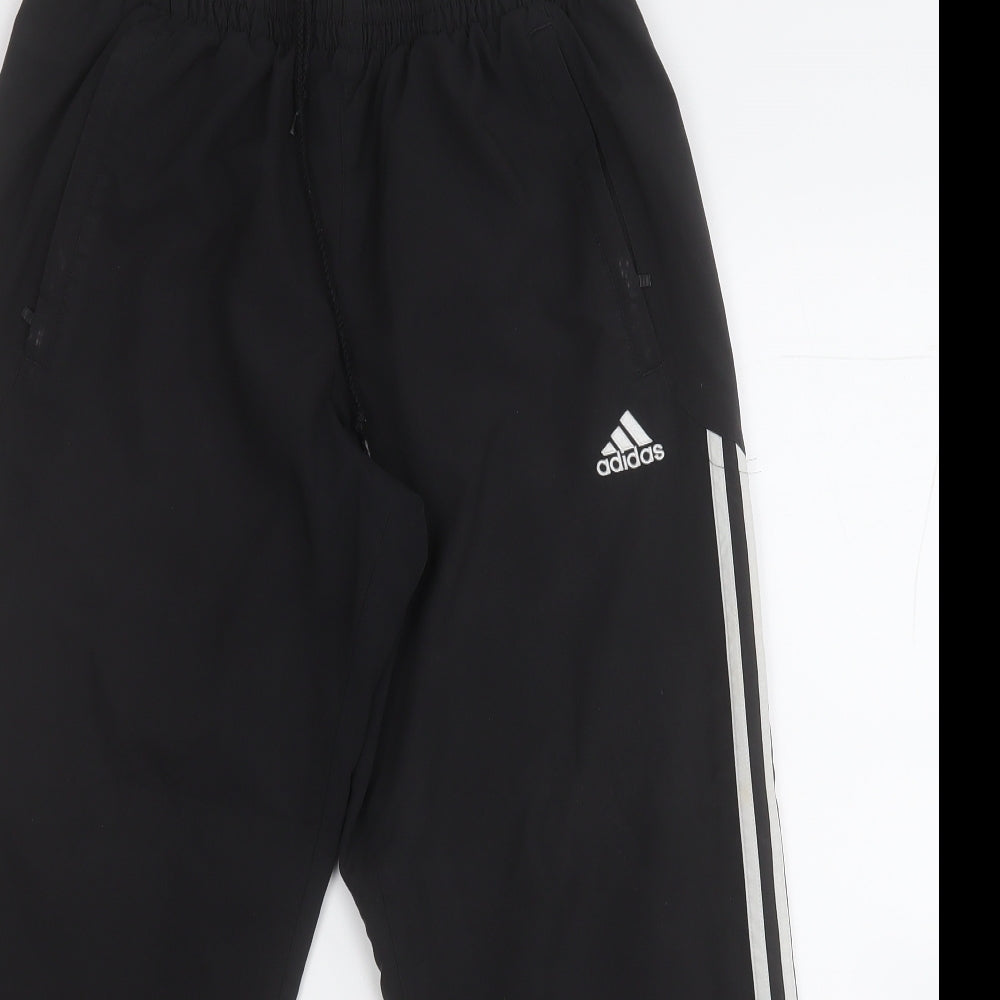 adidas Mens Black  Polyester Jogger Trousers Size 34 L23 in Regular