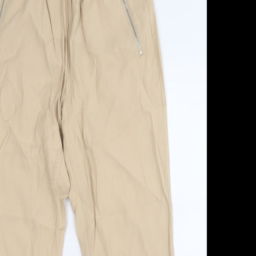 F&F Womens Beige  Viscose Trousers  Size 12 L24 in Regular