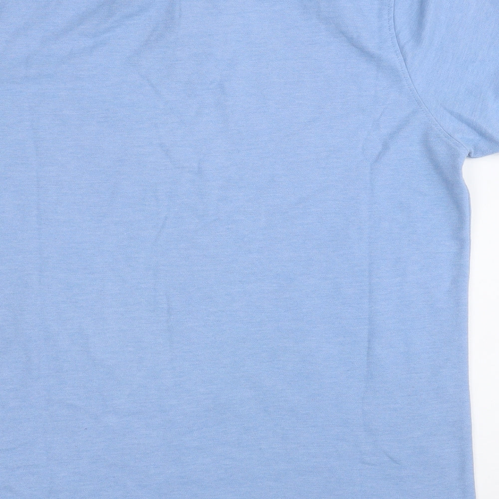 Cedar Wood State Mens Blue  Polyester  Polo Size M Collared