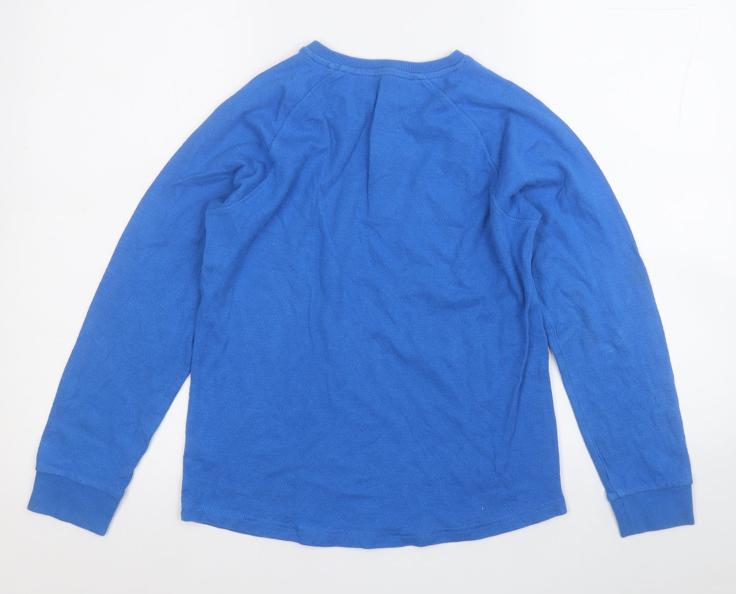 NEXT Boys Blue  Cotton Pullover T-Shirt Size 11 Years Round Neck