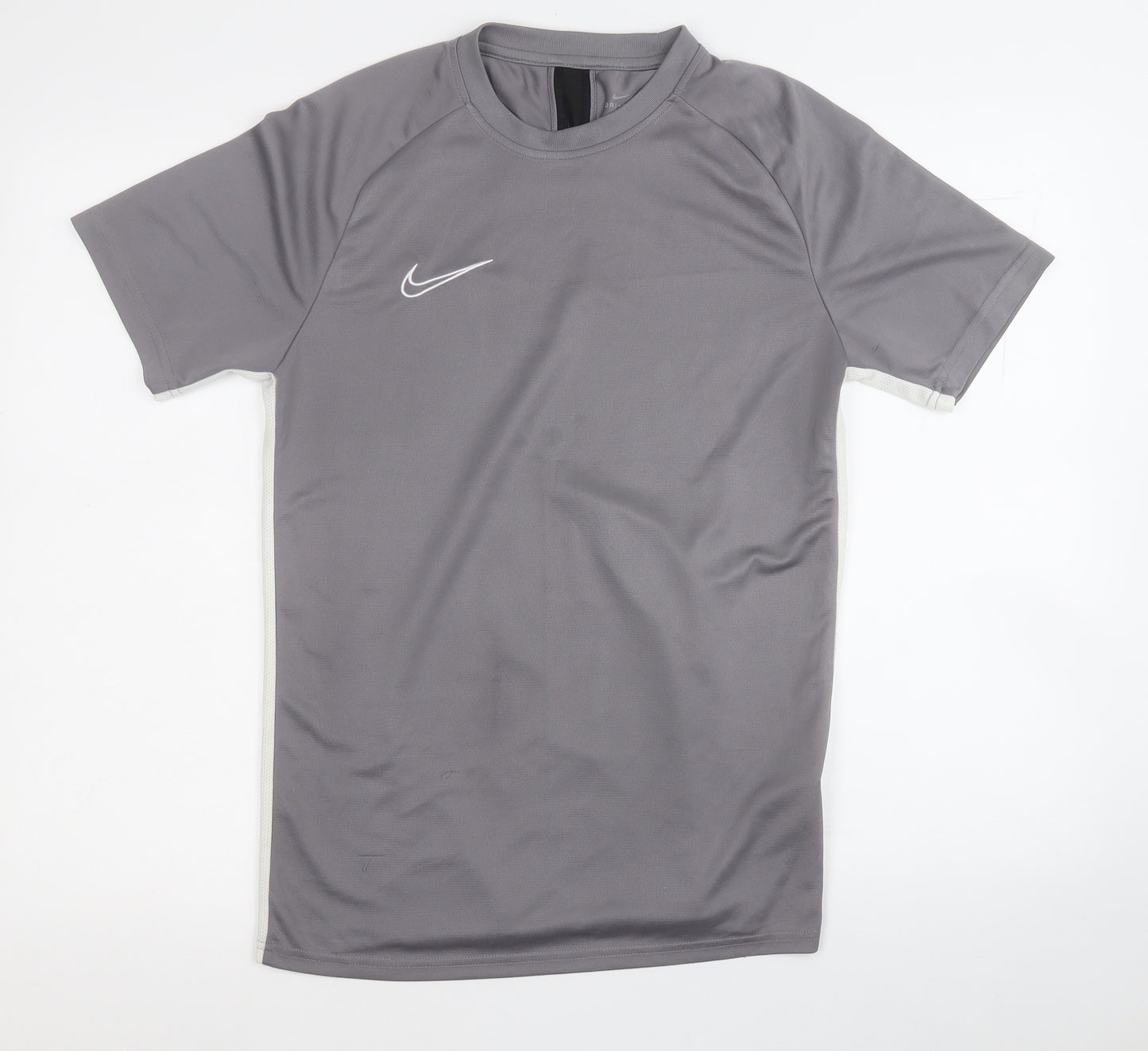 Nike Mens Grey  Polyester Pullover T-Shirt Size M Round Neck