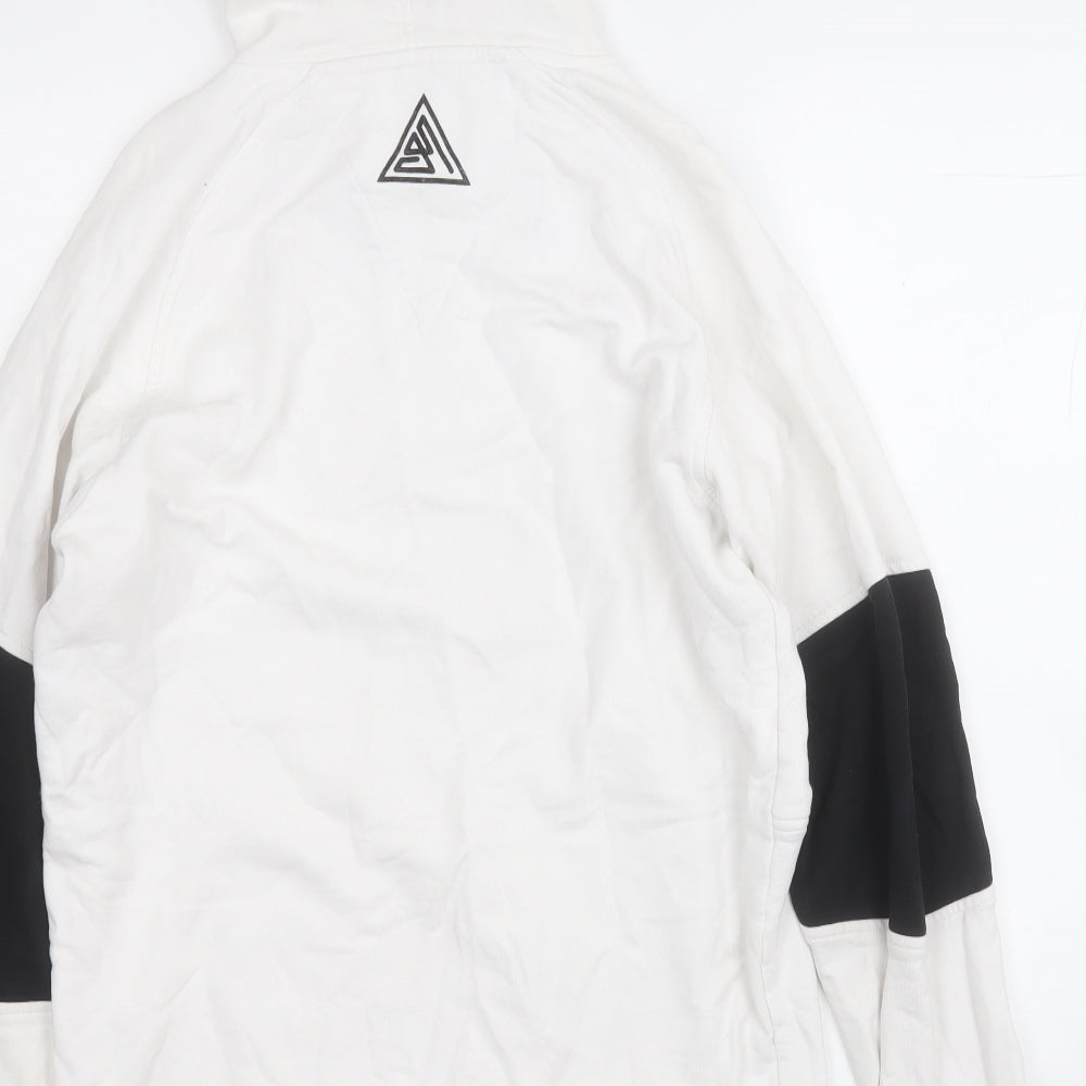 JACK & JONES Mens White  Cotton Pullover Hoodie Size L