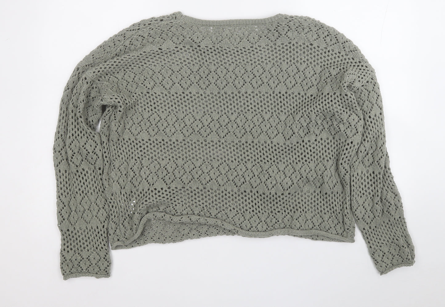 Primark Womens Green Round Neck  Polyester Pullover Jumper Size 18