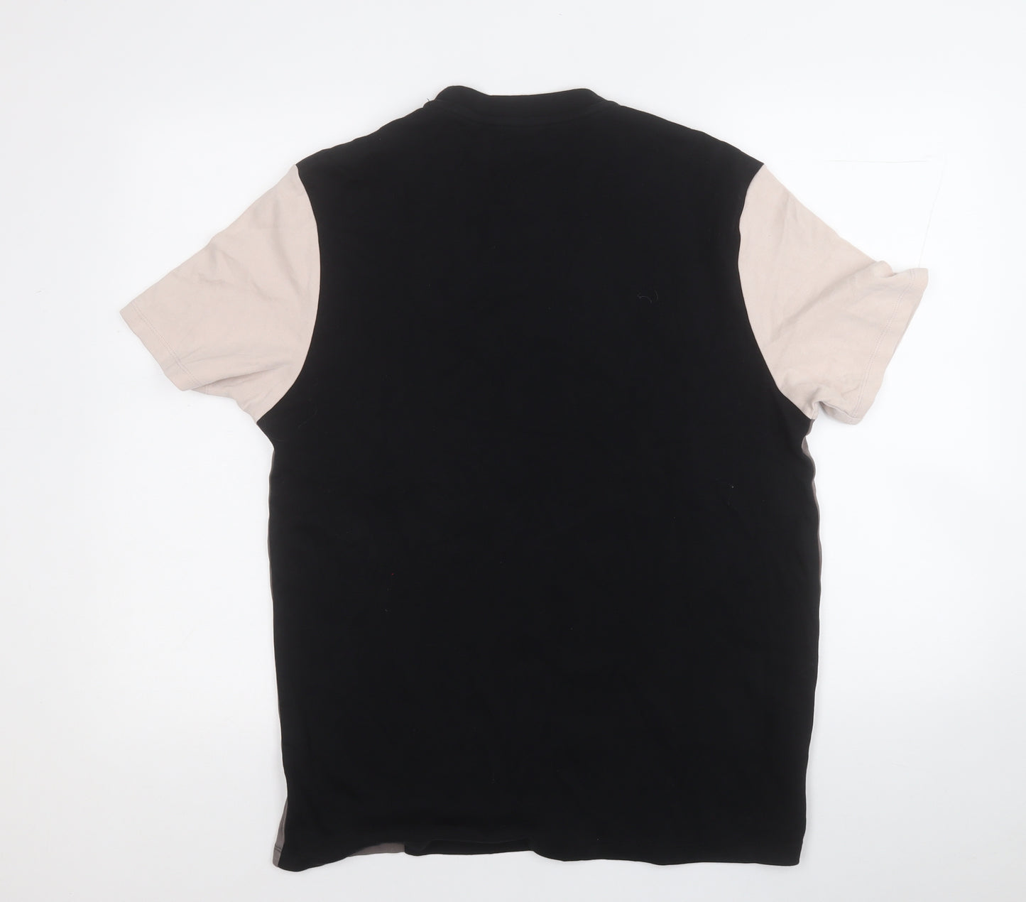 River Island Mens Black  Cotton  T-Shirt Size L Round Neck