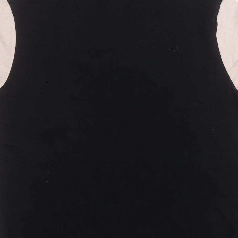 River Island Mens Black  Cotton  T-Shirt Size L Round Neck