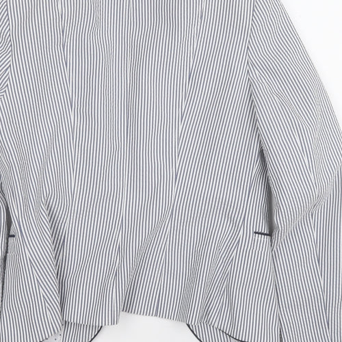 Atmosphere Womens White Striped  Jacket Blazer Size 8