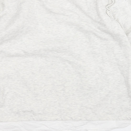 Springfield Womens Grey Round Neck  Cotton Henley Jumper Size S