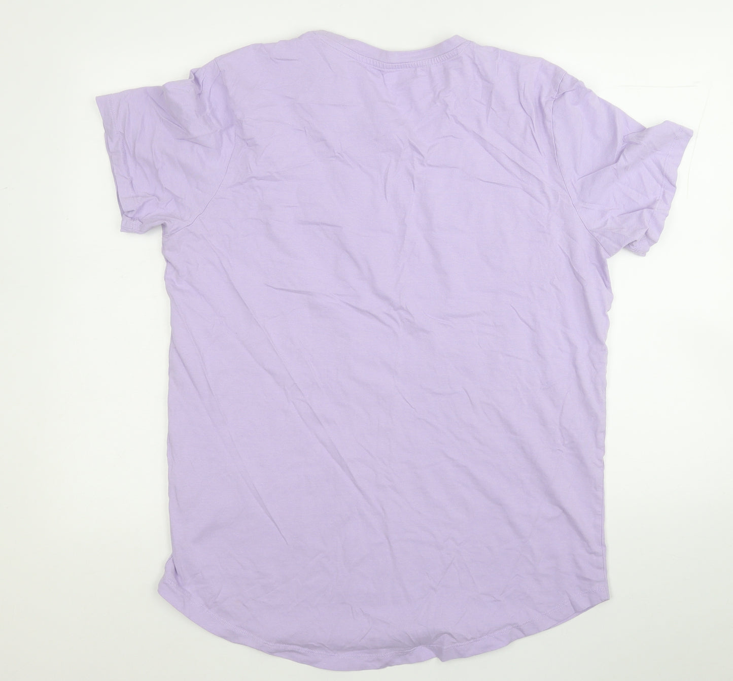 JACK & JONES Mens Purple  Cotton  T-Shirt Size XL Round Neck