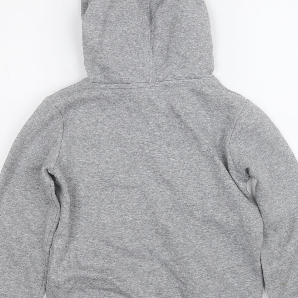 Nike Girls Grey  Cotton Pullover Hoodie Size 6-7 Years
