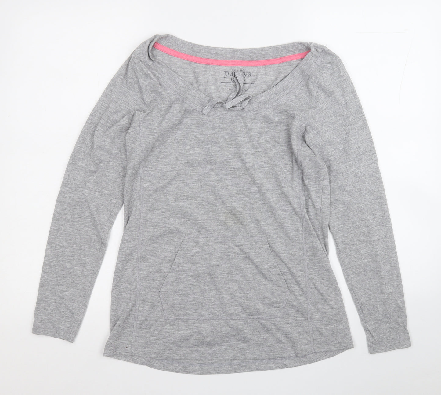 Papaya Womens Grey Round Neck  Polyester Pullover Jumper Size 8