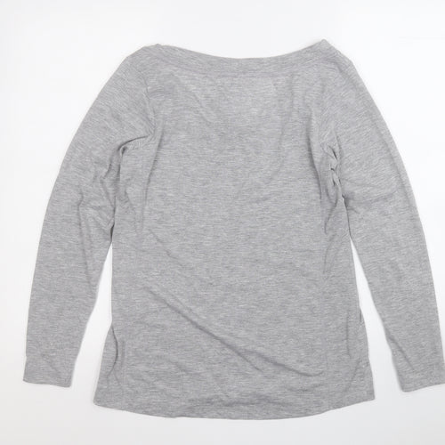 Papaya Womens Grey Round Neck  Polyester Pullover Jumper Size 8