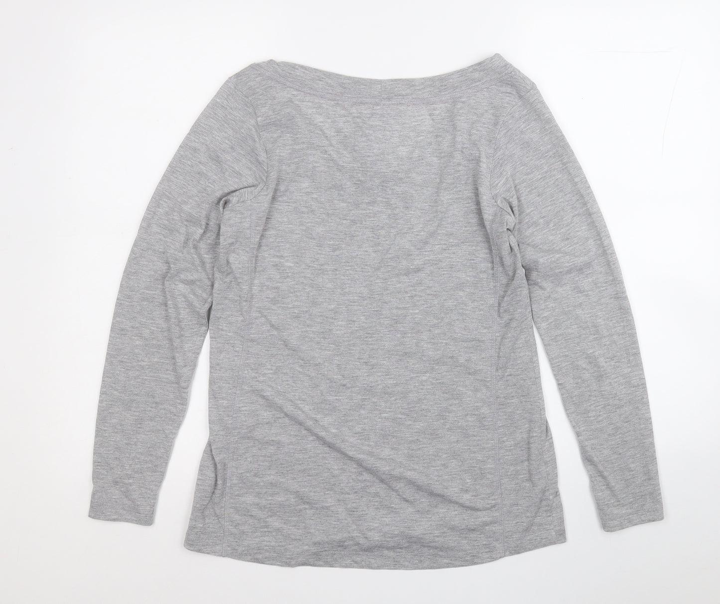 Papaya Womens Grey Round Neck  Polyester Pullover Jumper Size 8