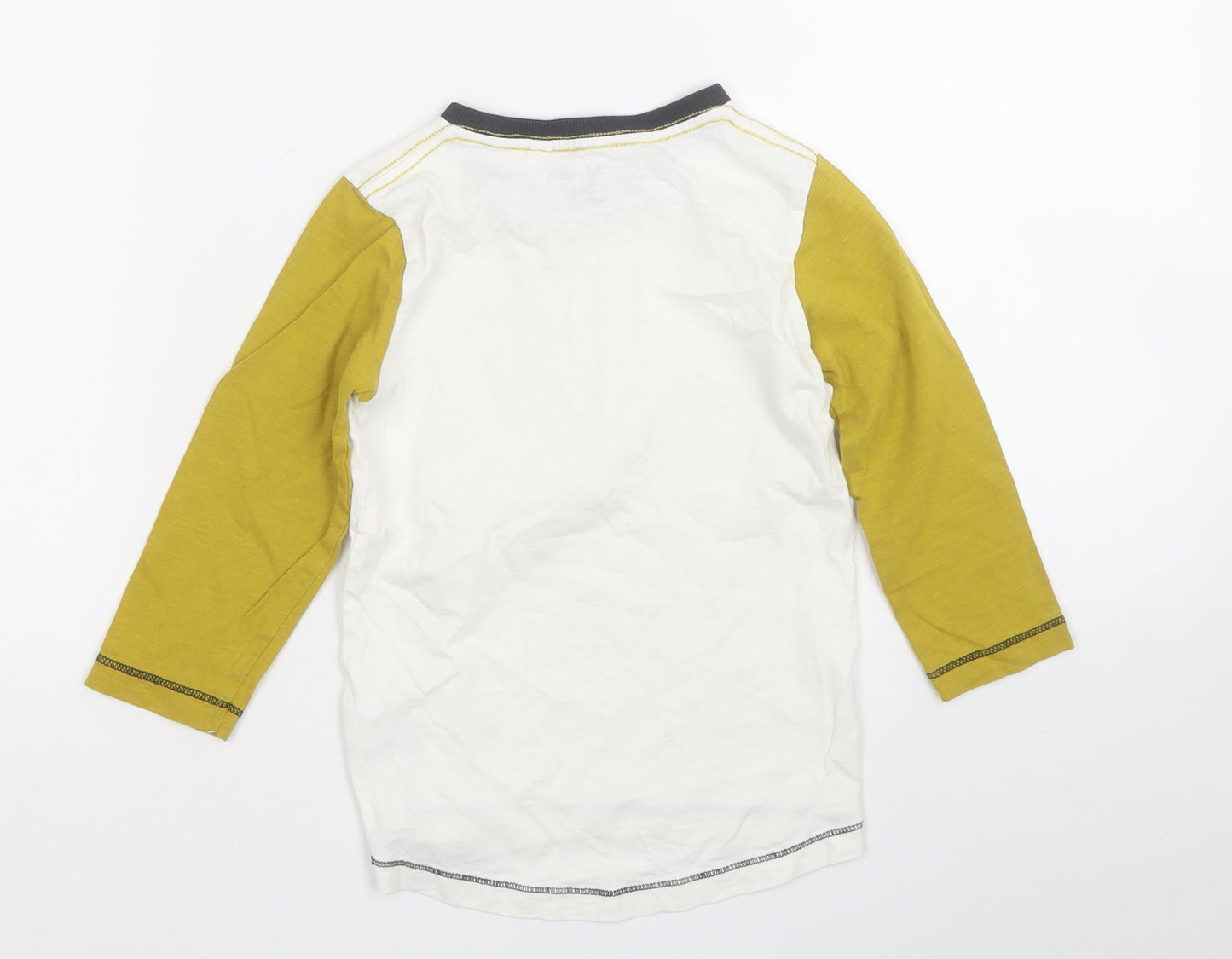 NEXT Boys White  Cotton Pullover T-Shirt Size 2 Years Round Neck