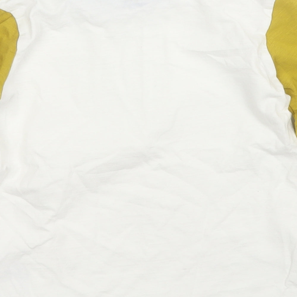 NEXT Boys White  Cotton Pullover T-Shirt Size 2 Years Round Neck