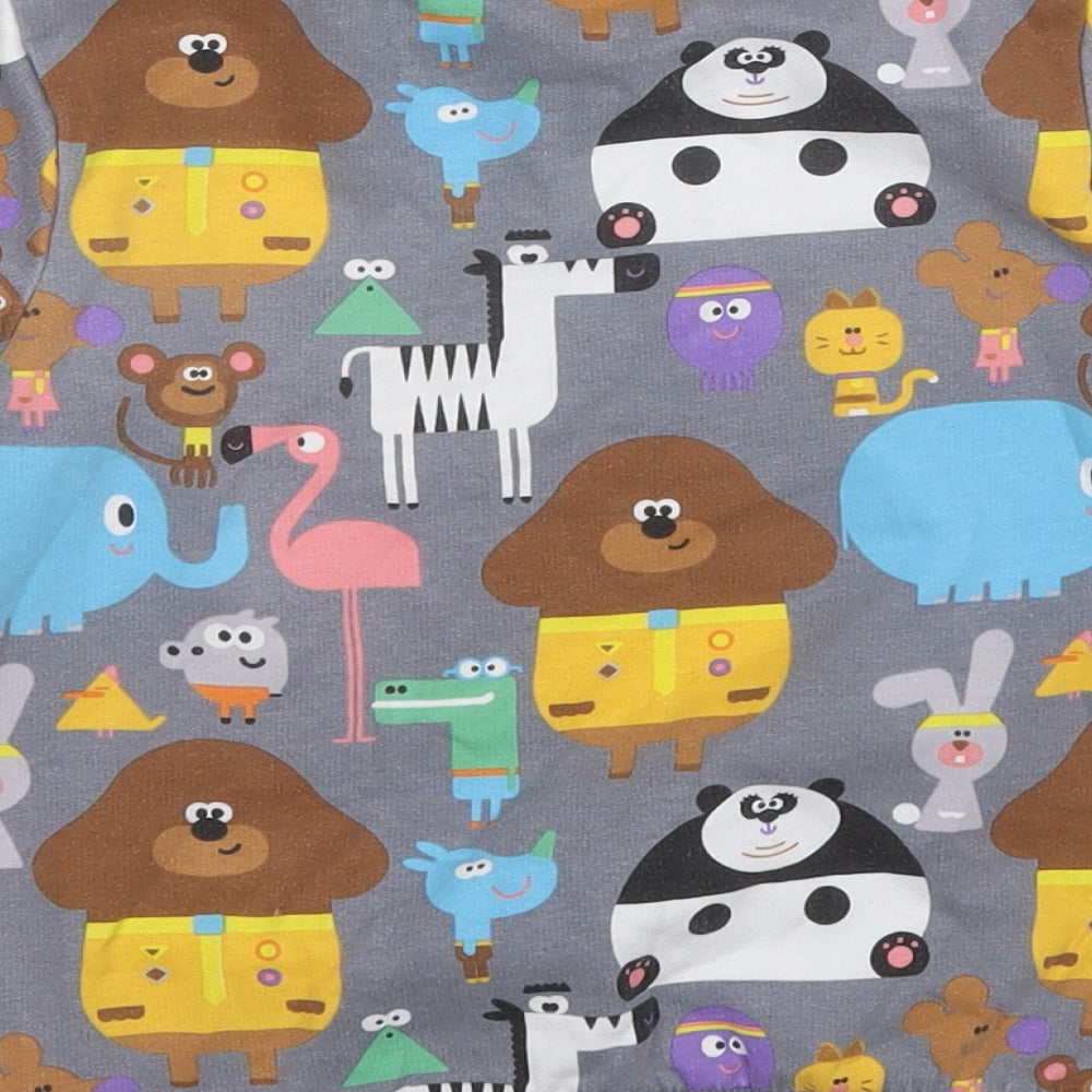 TU Boys Grey Geometric Cotton Pullover Sweatshirt Size 4-5 Years   - Jungle Zoo Animals