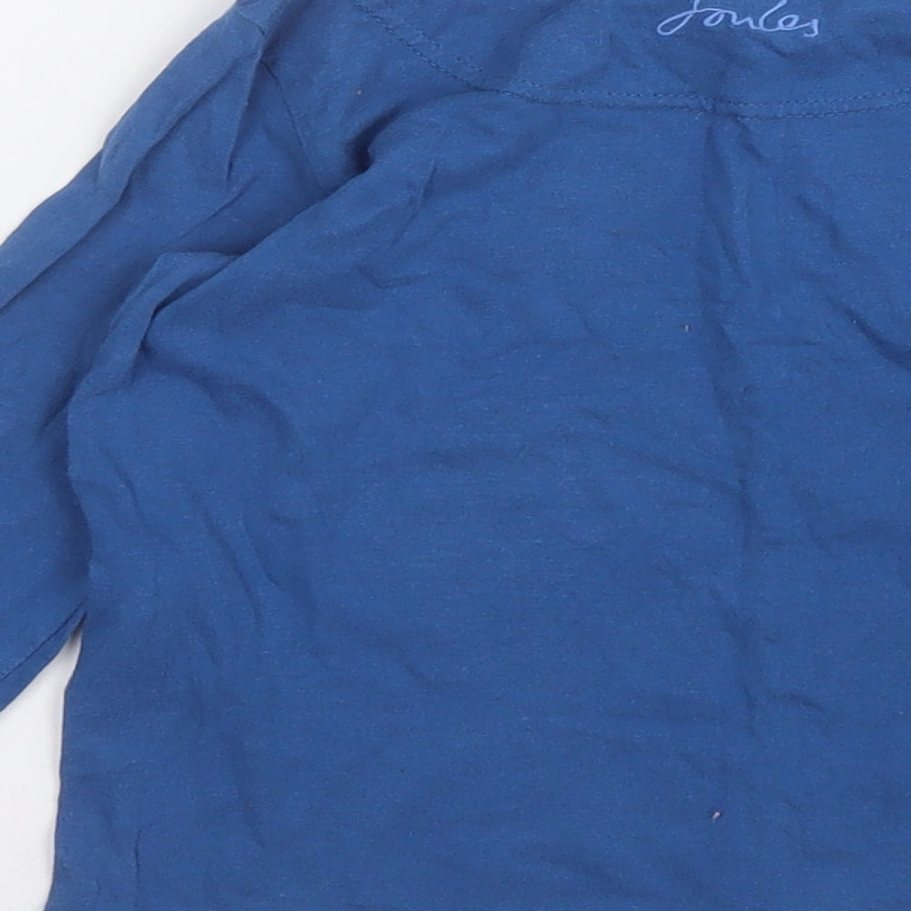 Joules Boys Blue  Cotton Pullover T-Shirt Size 4 Years Round Neck  - Ocean Animals