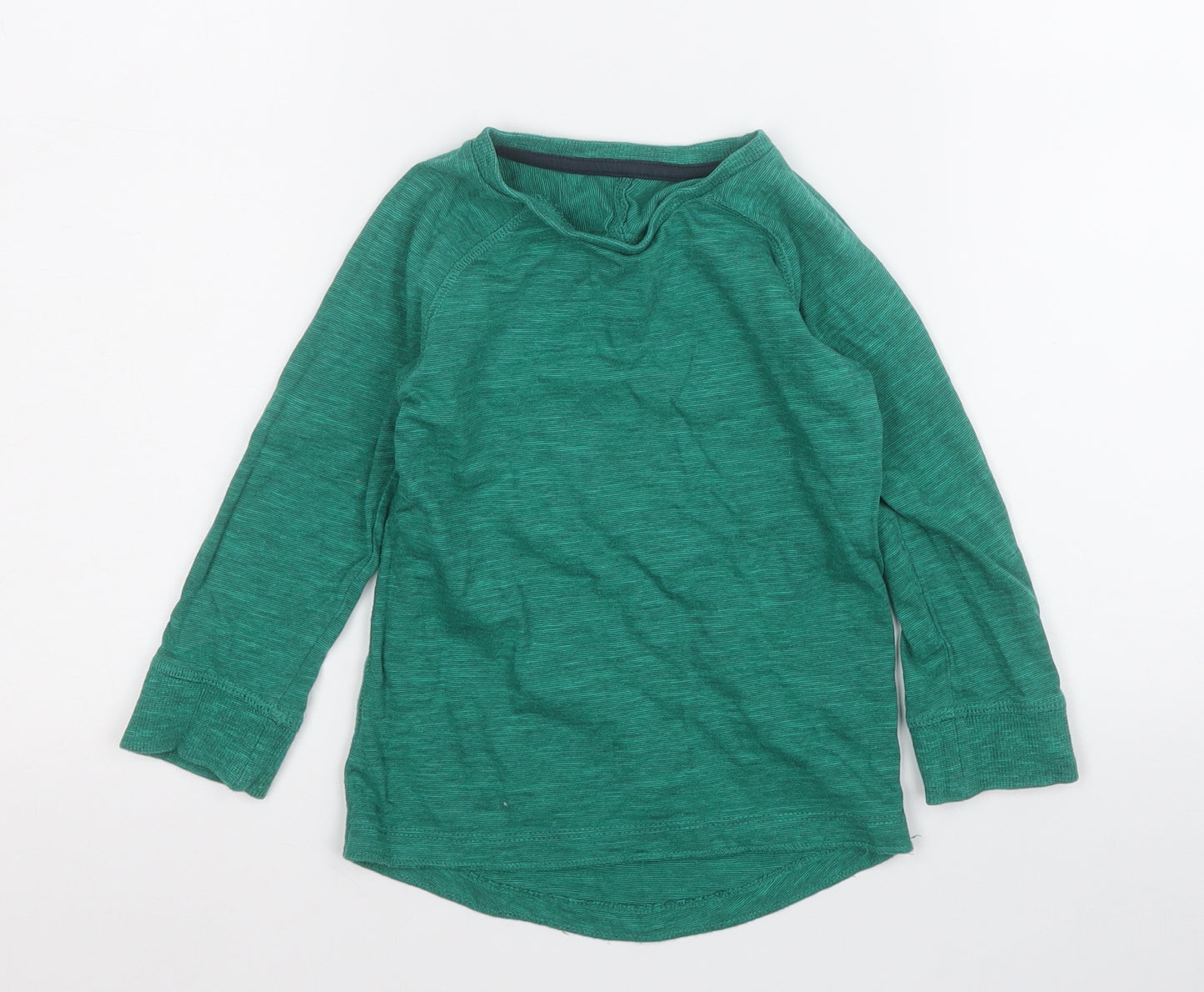 NEXT Boys Green  Cotton Pullover T-Shirt Size 2-3 Years Round Neck