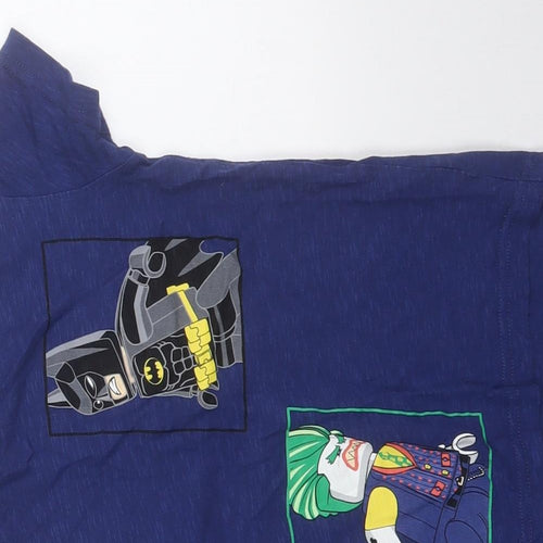 NEXT Boys Blue  Cotton Pullover T-Shirt Size 4 Years Round Neck  - Lego Batman Robin