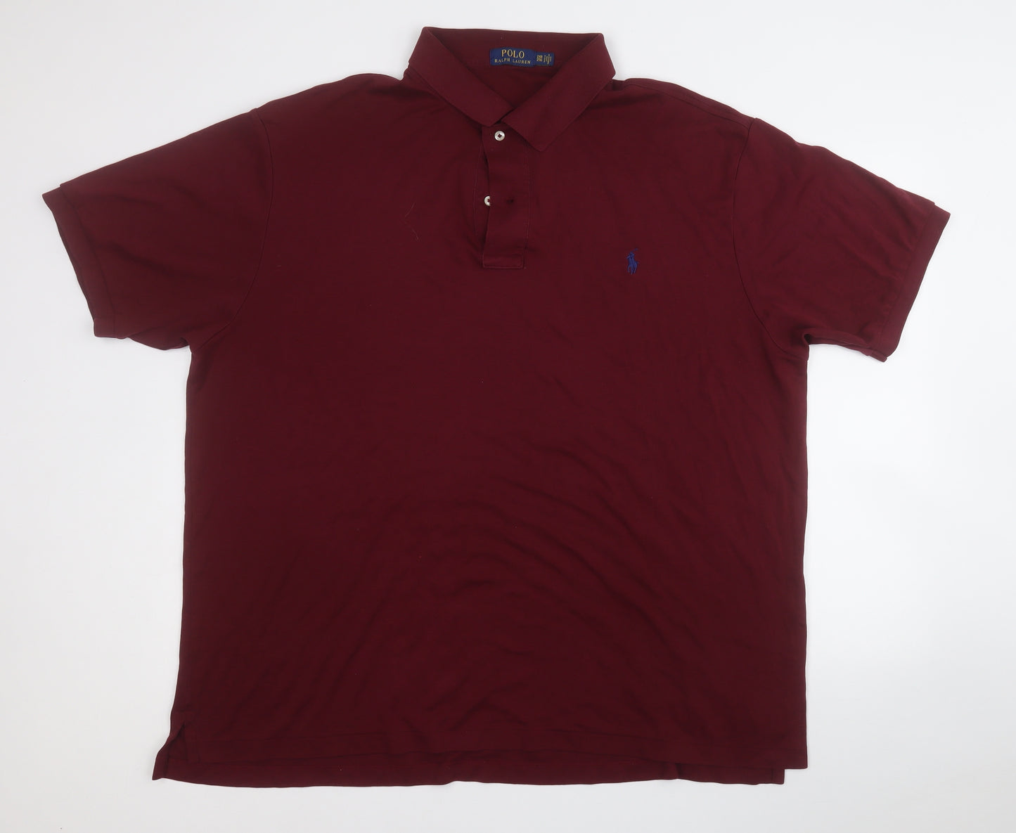Polo Ralph Lauren Mens Purple  Polyester  Polo Size 2XL Collared