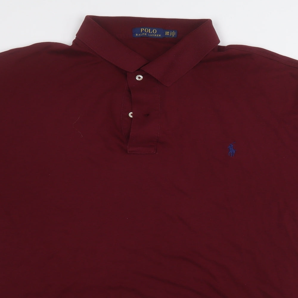 Polo Ralph Lauren Mens Purple  Polyester  Polo Size 2XL Collared