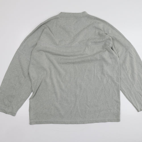 Reebok Mens Grey  Cotton Pullover Sweatshirt Size L