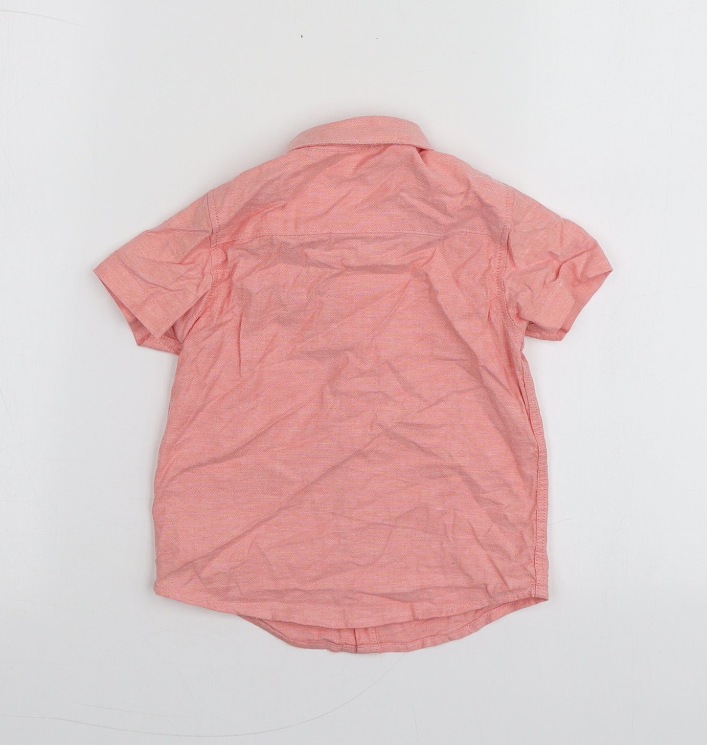 NEXT Boys Orange  Cotton Basic Button-Up Size 18-24 Months Collared