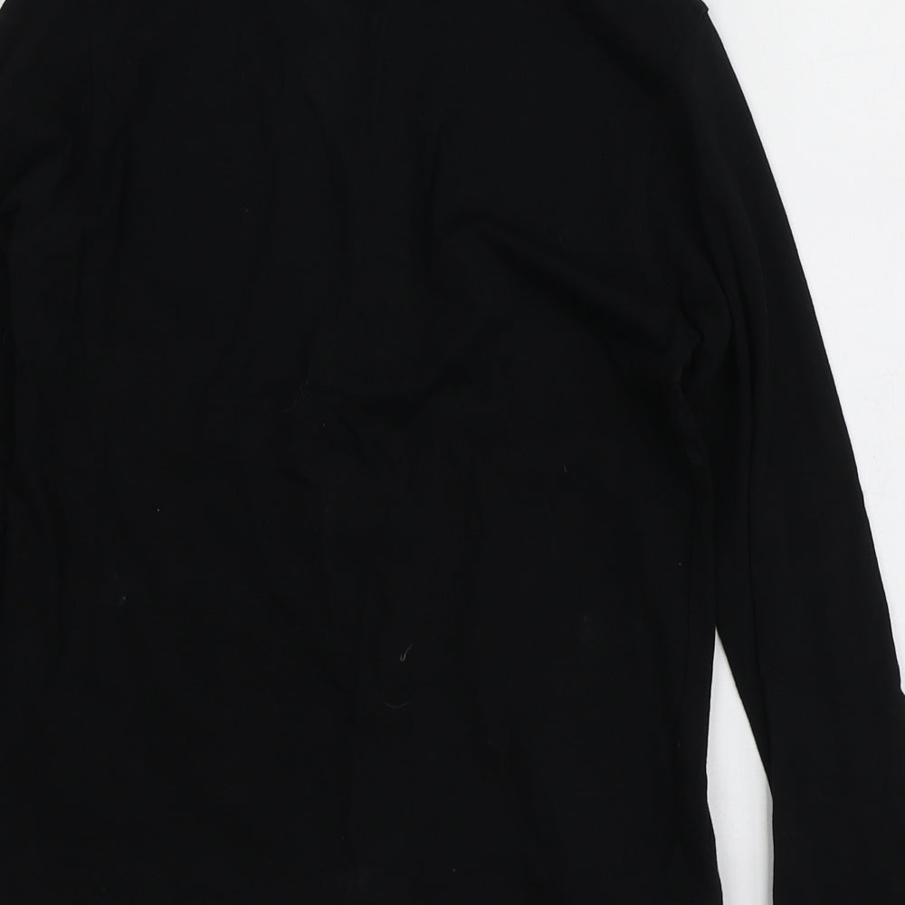George Boys Black Geometric 100% Cotton Basic T-Shirt Size 7-8 Years Round Neck