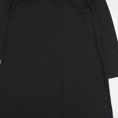 M&S  Womens Grey  Polyester Trapeze & Swing  Size 14  Round Neck