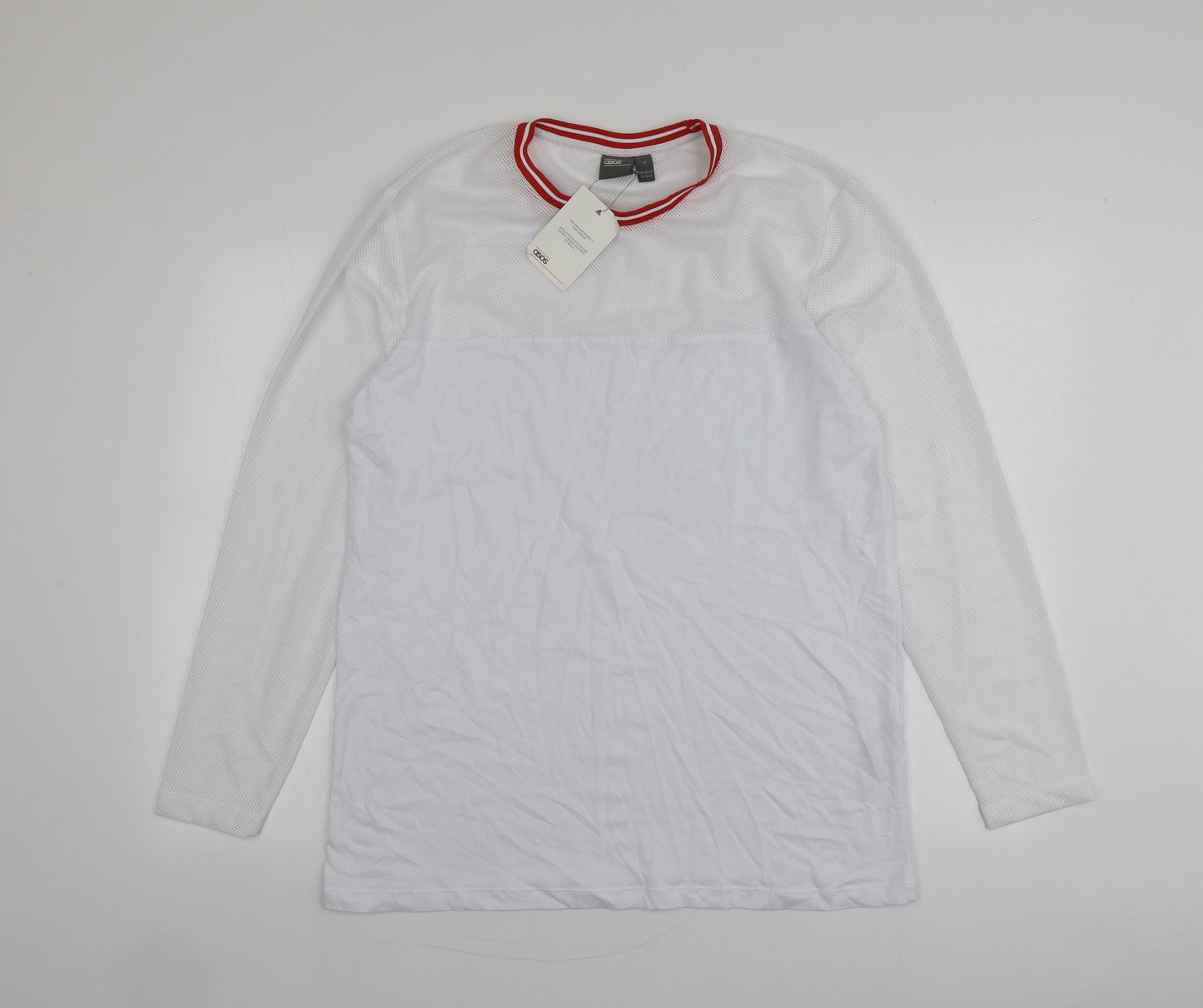 ASOS Mens White  Cotton  T-Shirt Size M Round Neck