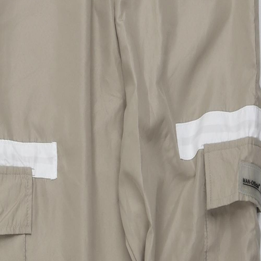 Boohoo Mens Beige  Polyester Jogger Trousers Size S L29 in Regular