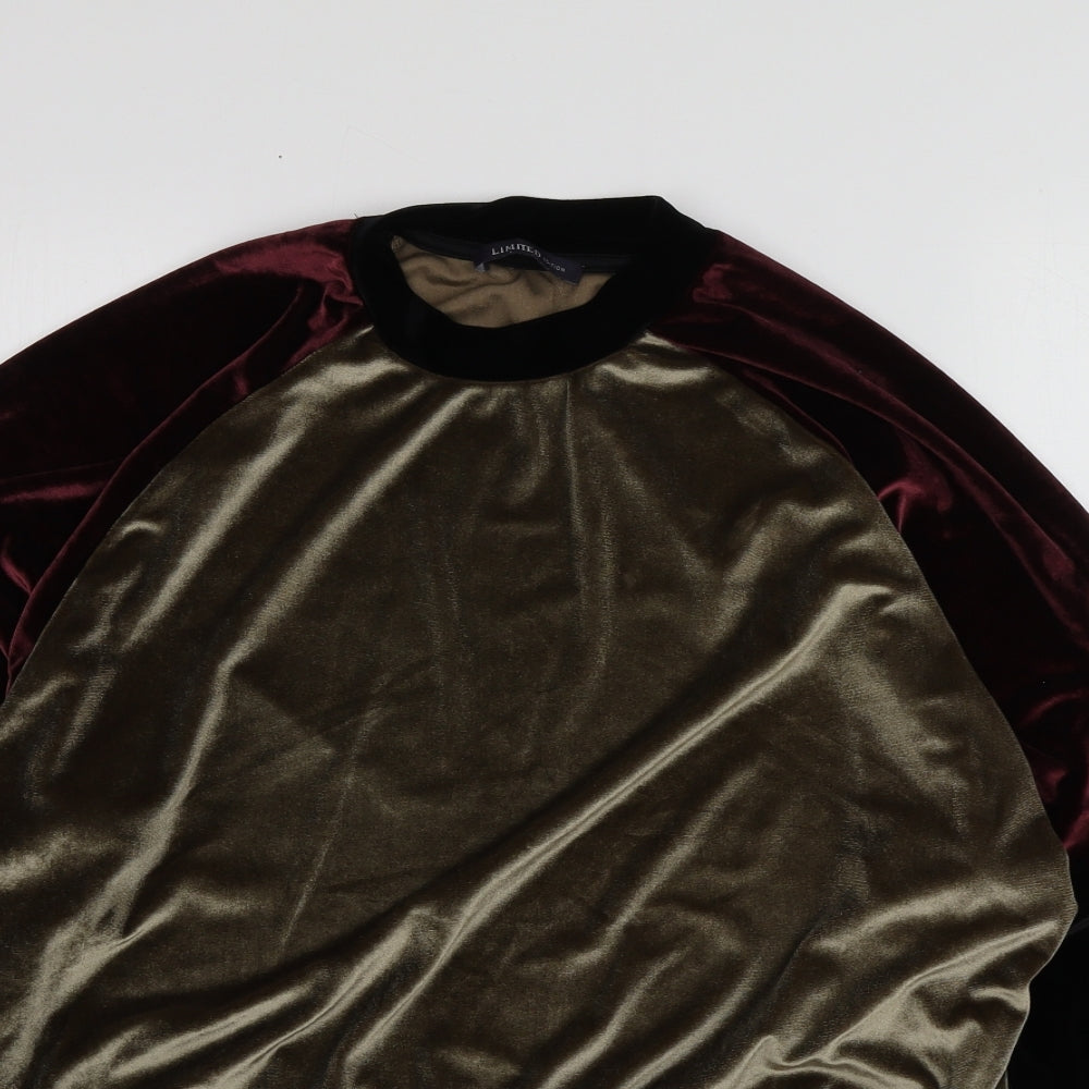 M&S Womens Gold  Polyester Pullover Sweatshirt Size M