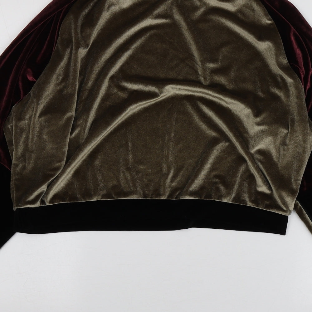 M&S Womens Gold  Polyester Pullover Sweatshirt Size M