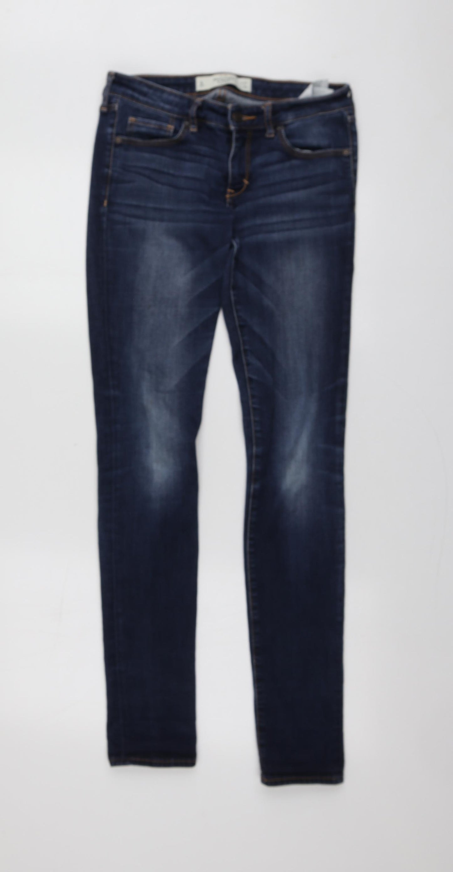 Abercrombie & Fitch Womens Blue  Cotton Skinny Jeans Size 27 L32 in Regular