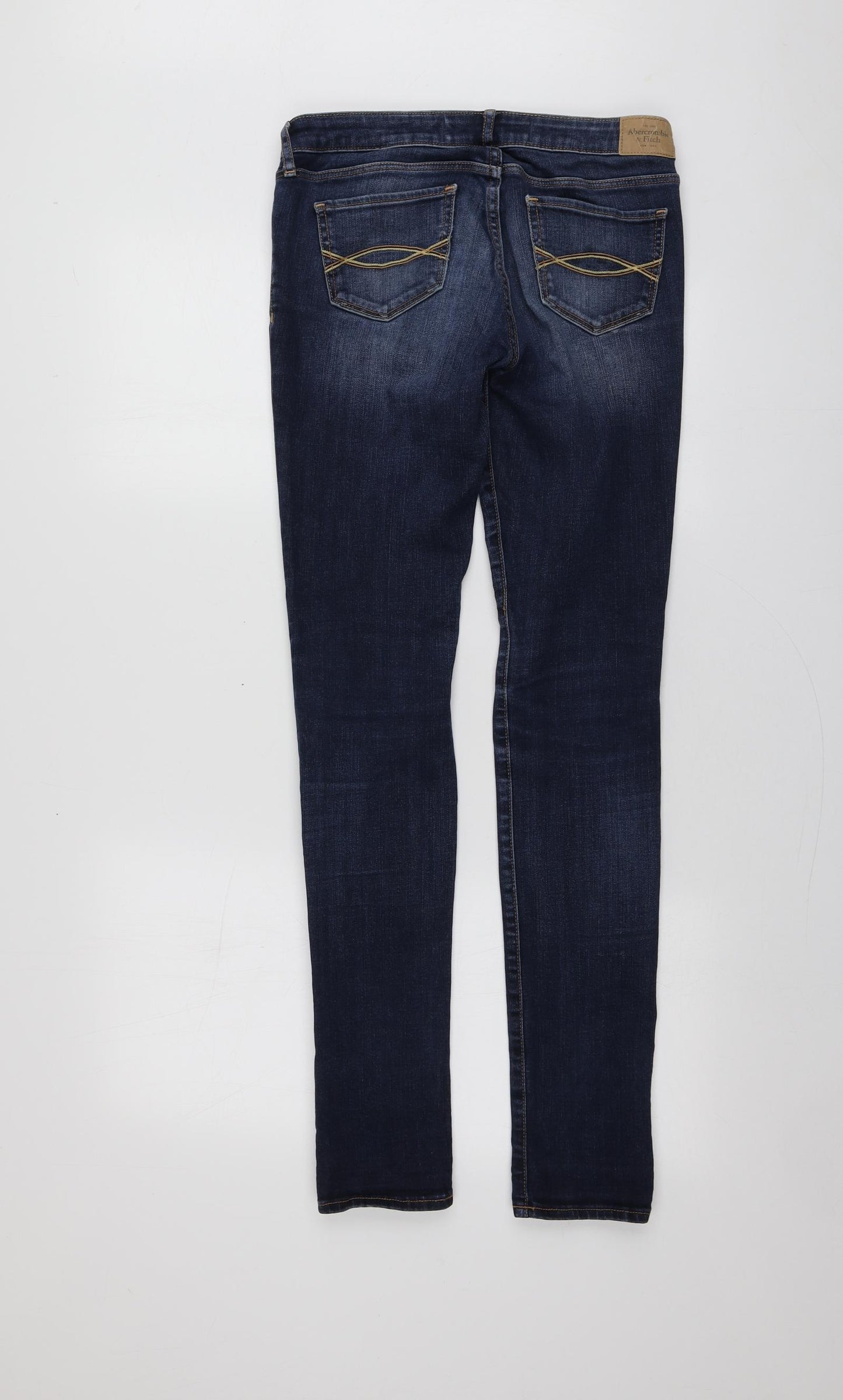 Abercrombie & Fitch Womens Blue  Cotton Skinny Jeans Size 27 L32 in Regular