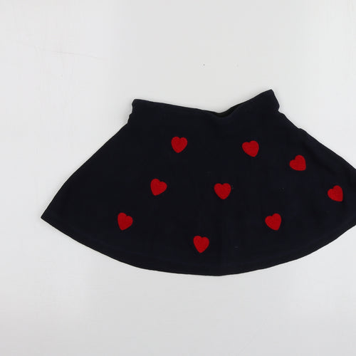 H&M Girls Blue Geometric Cotton Mini Skirt Size 2-3 Years  Regular