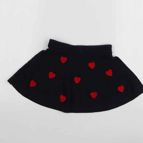 H&M Girls Blue Geometric Cotton Mini Skirt Size 2-3 Years  Regular