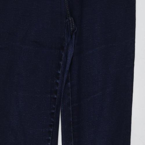 NEXT Womens Blue  Cotton Bootcut Jeans Size 14 L30 in Regular