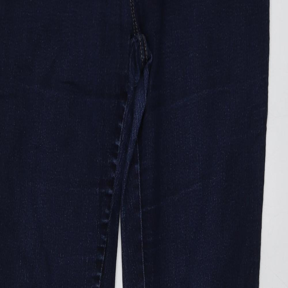 NEXT Womens Blue  Cotton Bootcut Jeans Size 14 L30 in Regular
