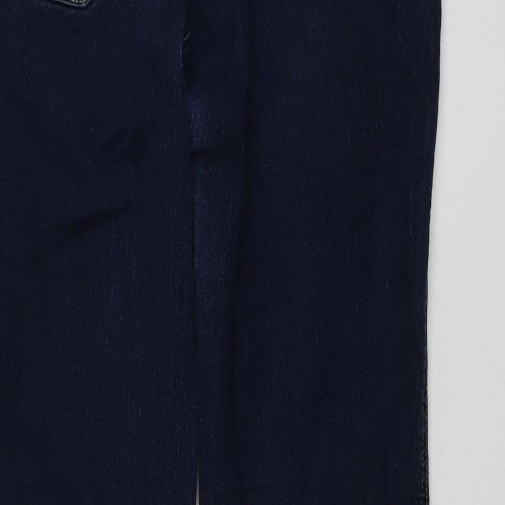 NEXT Womens Blue  Cotton Bootcut Jeans Size 14 L30 in Regular
