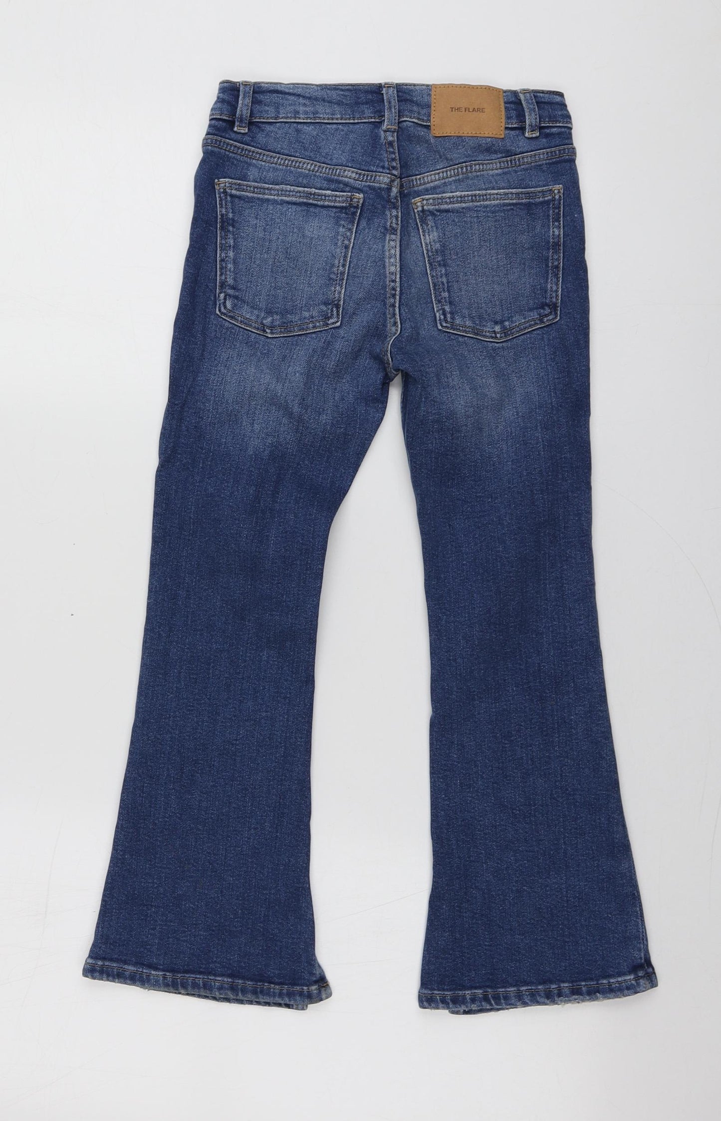 Zara Girls Blue  Cotton Bootcut Jeans Size 7-8 Years  Regular