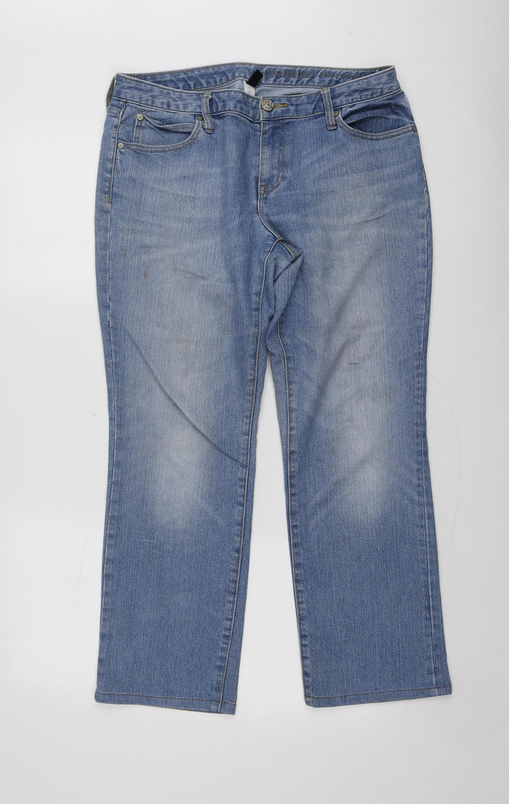 Gap Womens Blue  Cotton Capri Jeans Size 10 L26 in Regular