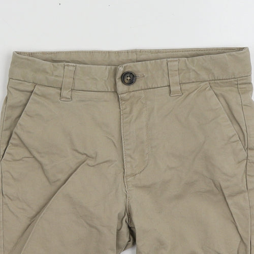 M&S Boys Beige  Cotton Chino Shorts Size 5-6 Years  Regular