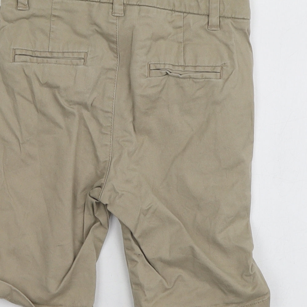 M&S Boys Beige  Cotton Chino Shorts Size 5-6 Years  Regular