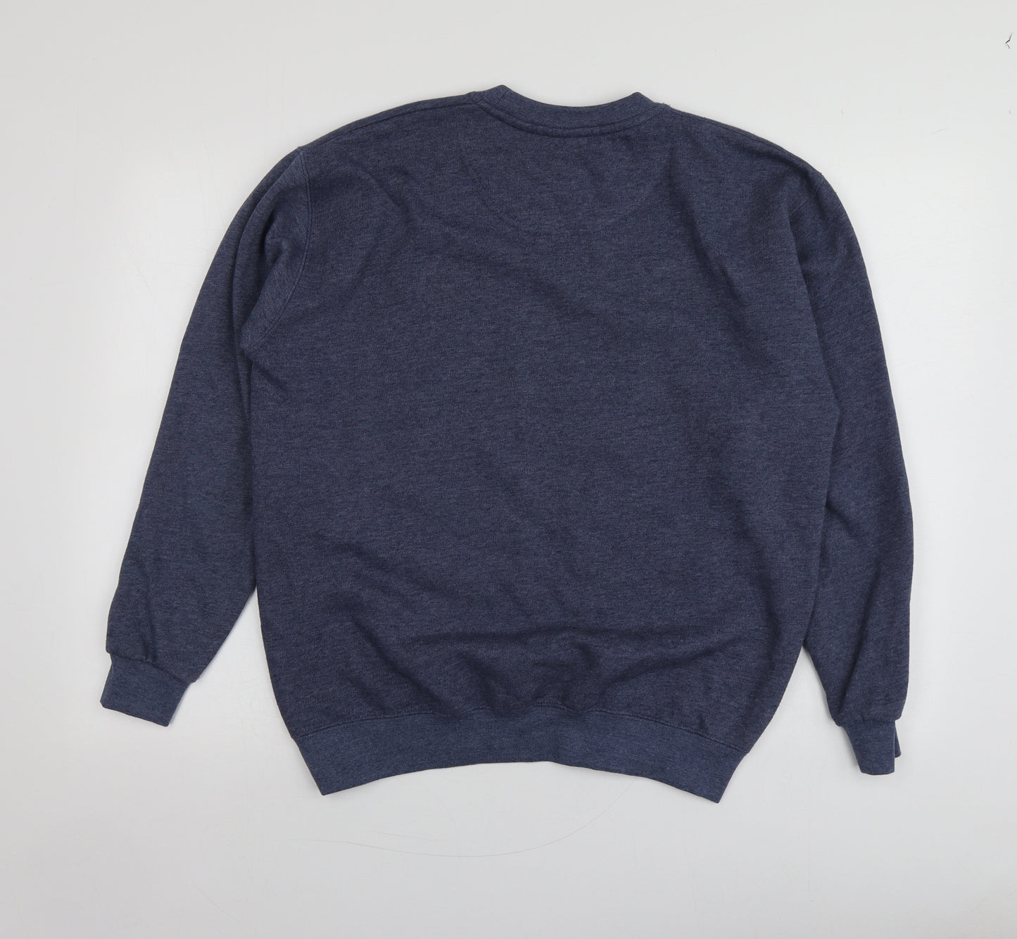 Wali Mens Blue Geometric Cotton Pullover Hoodie Size M